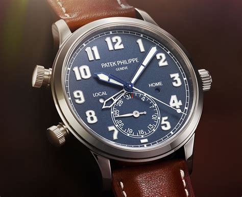 patek philippe calatrava pilot travel time men's watch 5524g-001|Patek Philippe travel time.